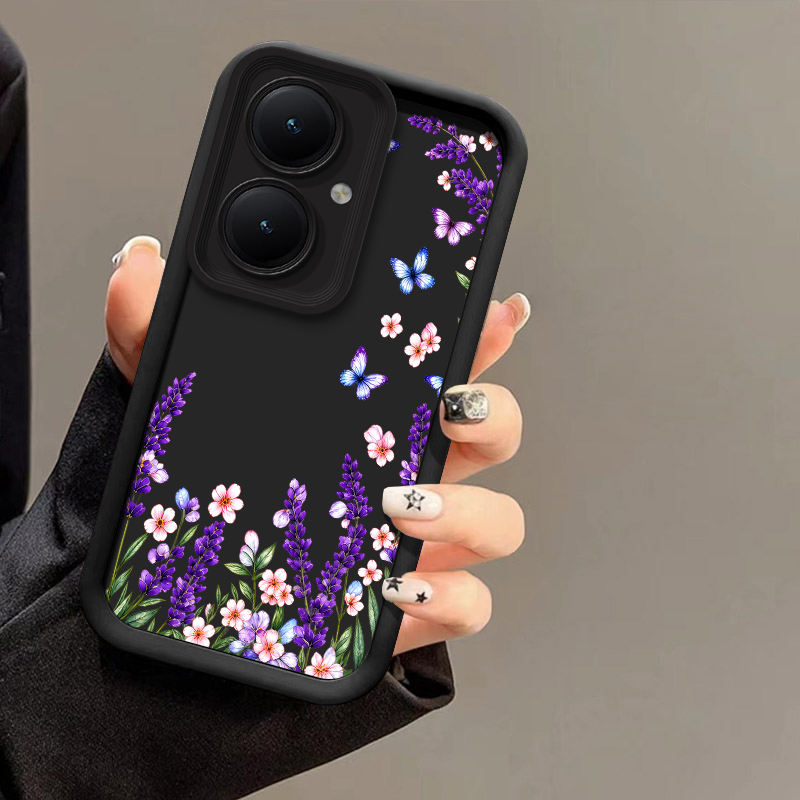 Vivo Y28 - Lavender Butterfly Pattern Phone Case For