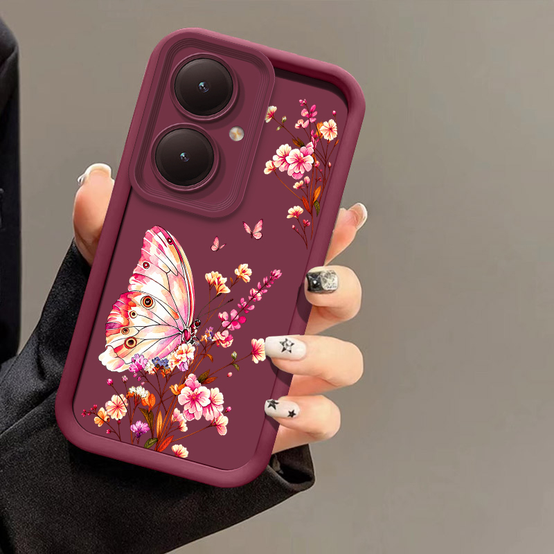 Pink Floral Butterfly Pattern  - đánh giá và giá Vivo Y28